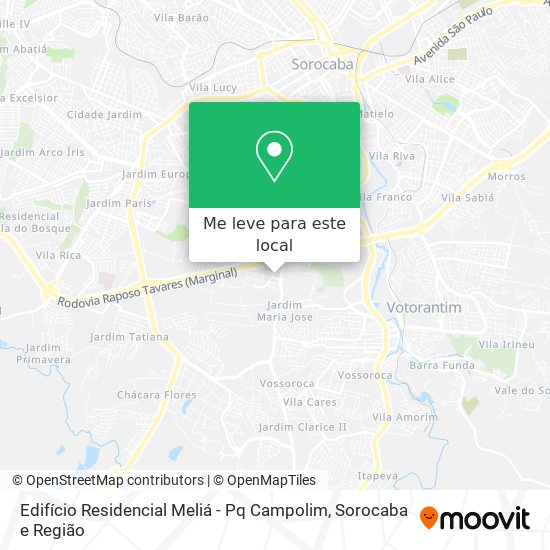 Edifício Residencial Meliá - Pq Campolim mapa