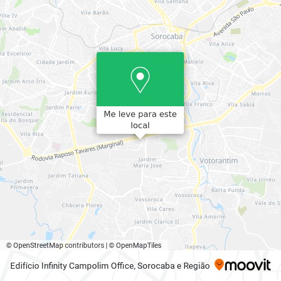 Edifício Infinity Campolim Office mapa
