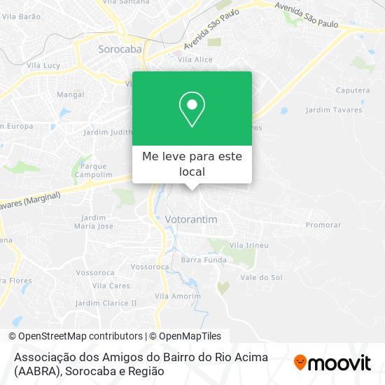 Associação dos Amigos do Bairro do Rio Acima (AABRA) mapa