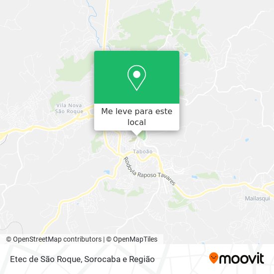 Etec de São Roque mapa