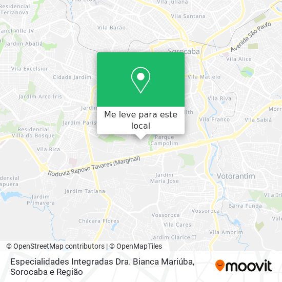 Especialidades Integradas Dra. Bianca Mariúba mapa