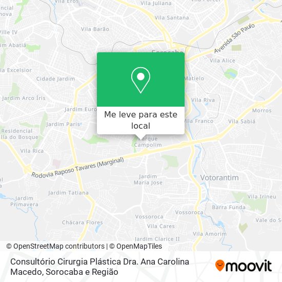 Consultório Cirurgia Plástica Dra. Ana Carolina Macedo mapa