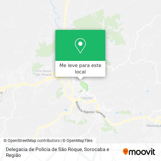 Delegacia de Polícia de São Roque mapa