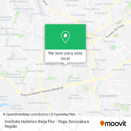 Instituto Holistico Beija Flor - Yoga mapa