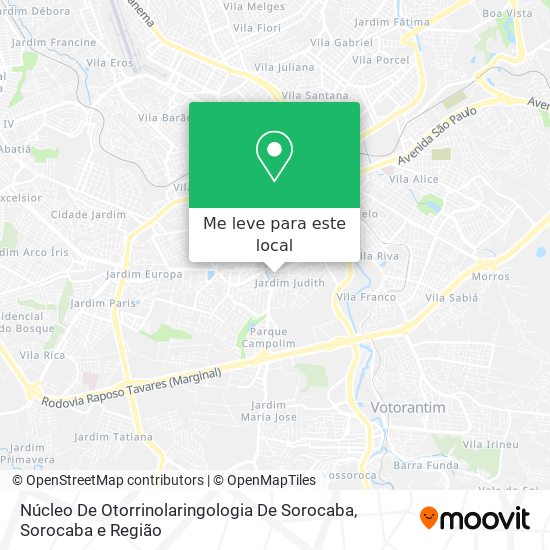 Núcleo De Otorrinolaringologia De Sorocaba mapa