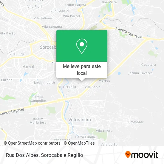 Rua Dos Alpes mapa
