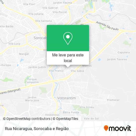 Rua Nicaragua mapa