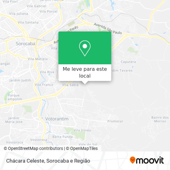 Chácara Celeste mapa
