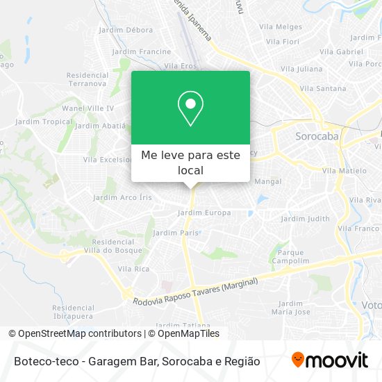 Boteco-teco - Garagem Bar mapa