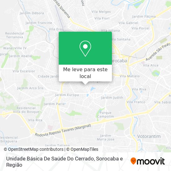 Unidade Básica De Saúde Do Cerrado mapa