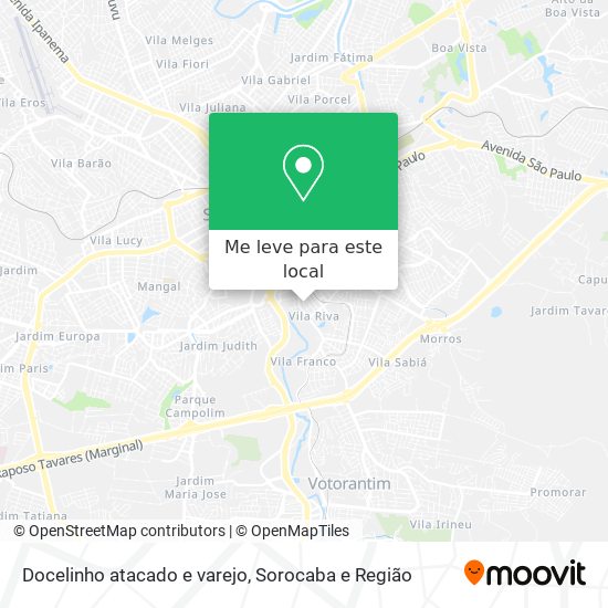 Docelinho atacado e varejo mapa