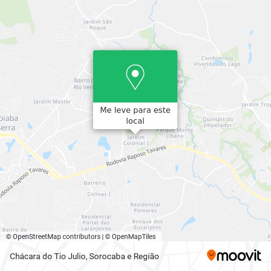 Chácara do Tio Julio mapa