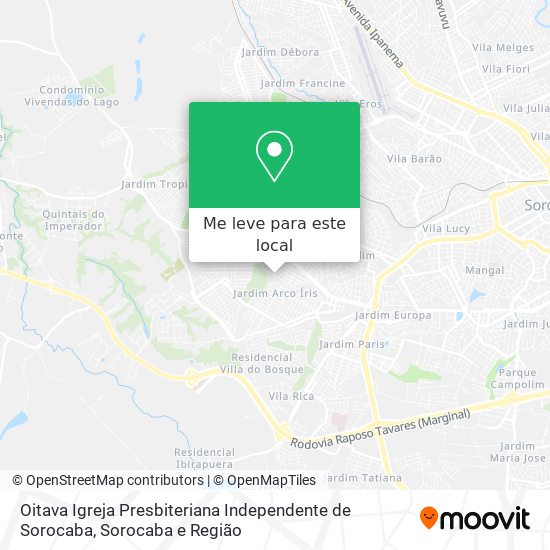 Oitava Igreja Presbiteriana Independente de Sorocaba mapa