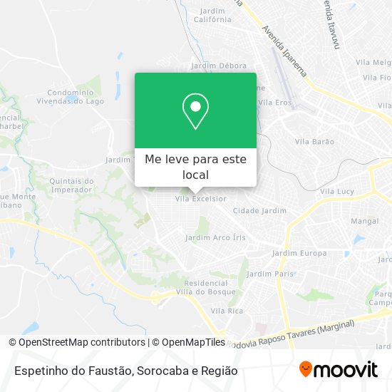 Espetinho do Faustão mapa