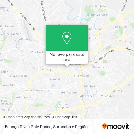 Espaço Divas Pole Dance mapa