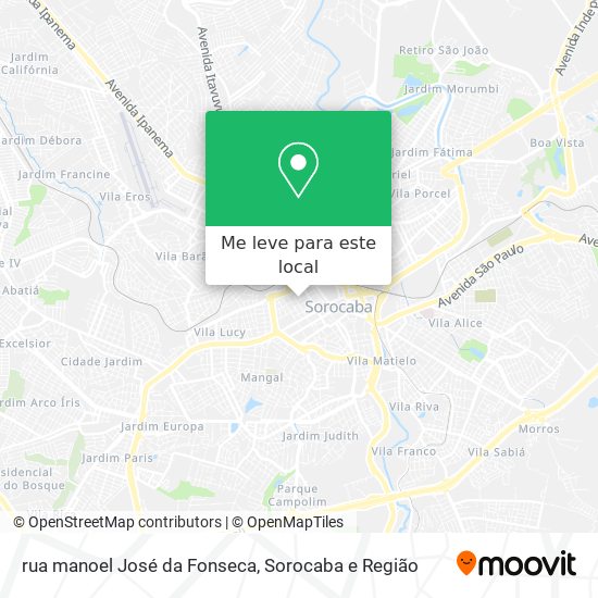 rua manoel José da Fonseca mapa