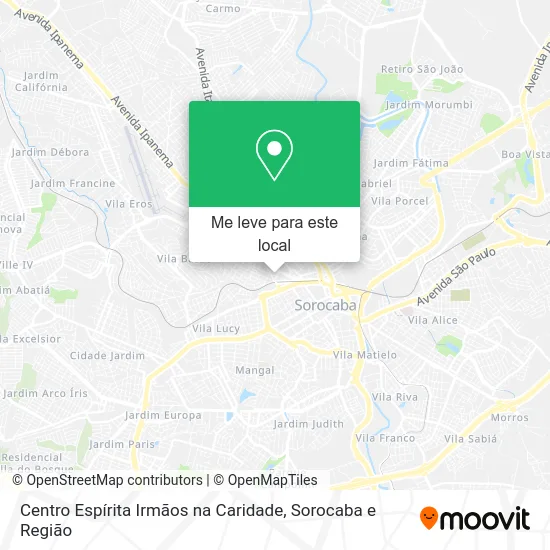 Centro Espírita Irmãos na Caridade mapa