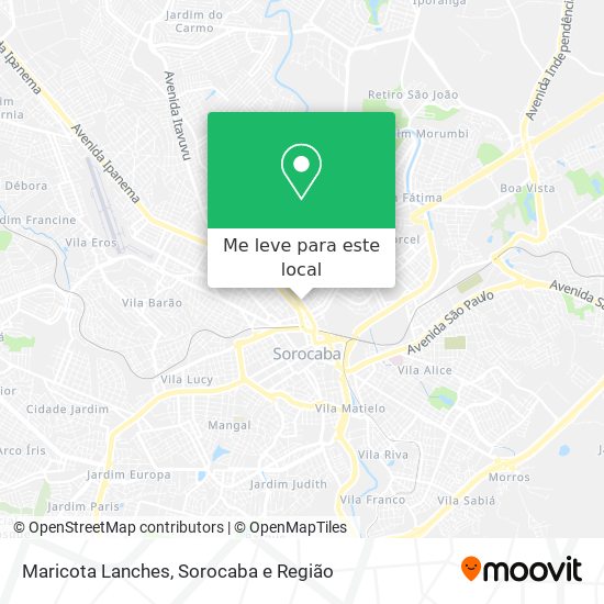 Maricota Lanches mapa