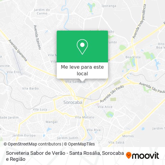 Sorveteria Sabor de Verão - Santa Rosália mapa