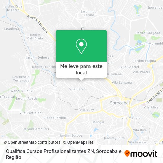 Qualifica Cursos Profissionalizantes ZN mapa