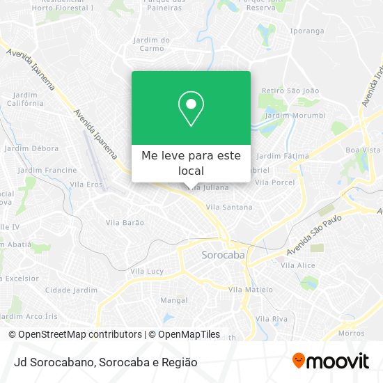 Jd Sorocabano mapa