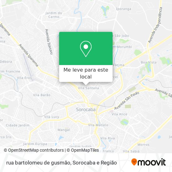 rua bartolomeu de gusmão mapa