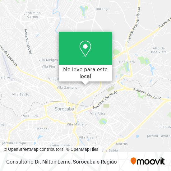 Consultório Dr. Nilton Leme mapa