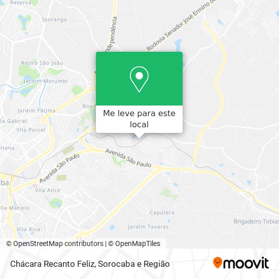 Chácara Recanto Feliz mapa