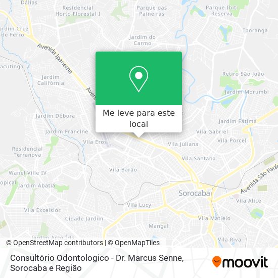 Consultório Odontologico - Dr. Marcus Senne mapa