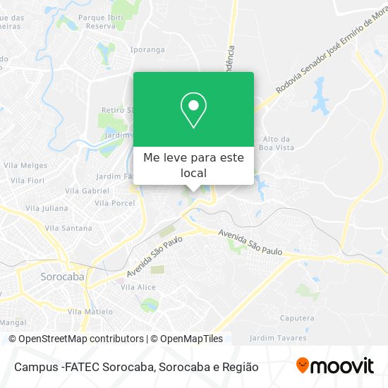 Campus -FATEC Sorocaba mapa