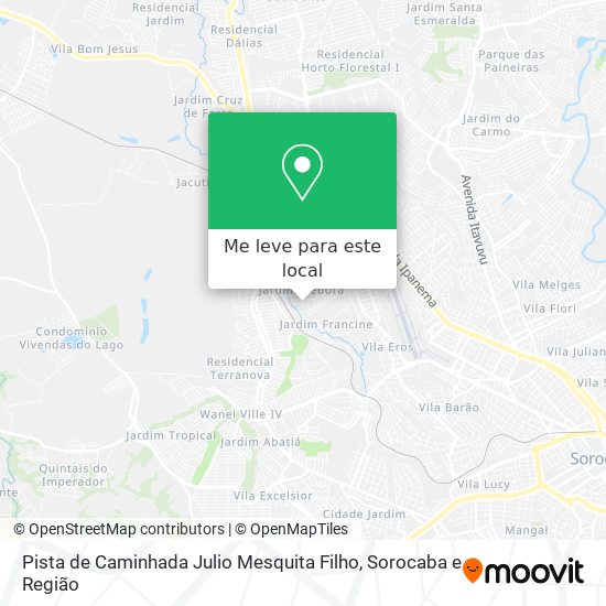 Pista de Caminhada Julio Mesquita Filho mapa