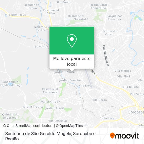 Santuário de São Geraldo Magela mapa