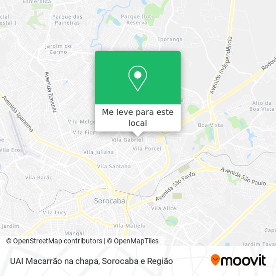 UAI Macarrão na chapa mapa