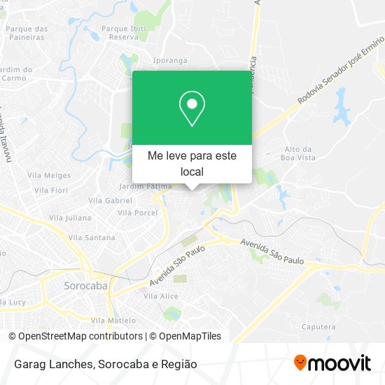Garag Lanches mapa
