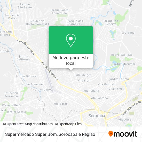 Supermercado Super Bom mapa