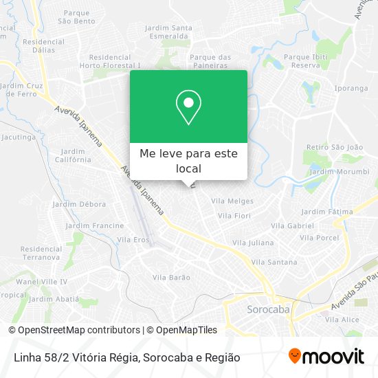 Linha 58/2 Vitória Régia mapa