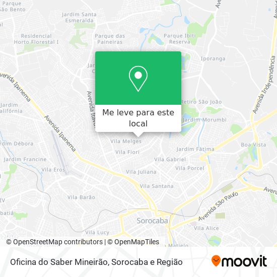 Oficina do Saber Mineirão mapa