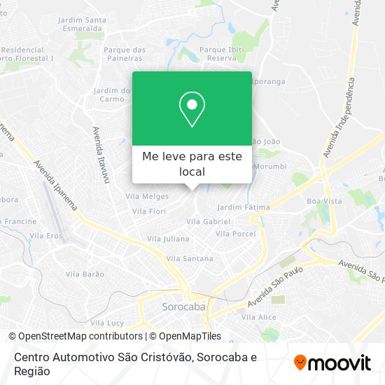 Centro Automotivo São Cristóvão mapa