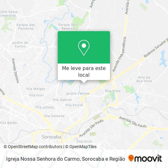 Igreja Nossa Senhora do Carmo mapa