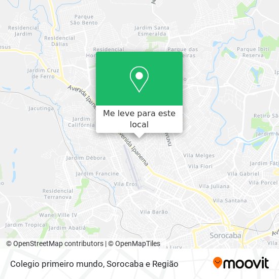 Colegio primeiro mundo mapa