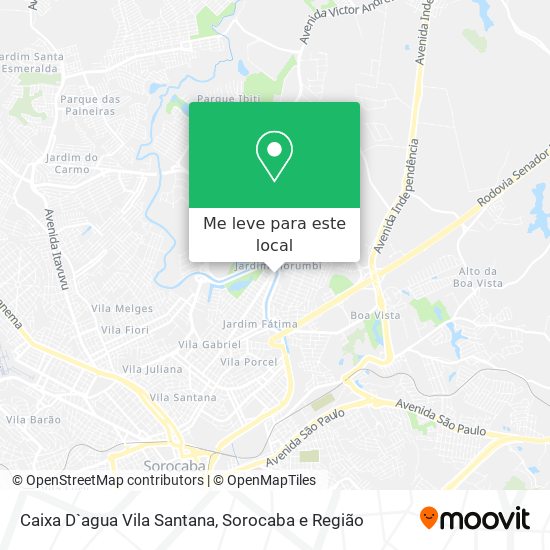 Caixa D`agua Vila Santana mapa