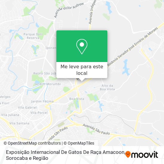 Exposição Internacional De Gatos De Raça Amacoon mapa