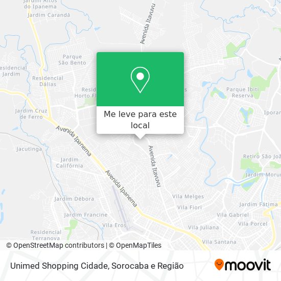 Unimed Shopping Cidade mapa