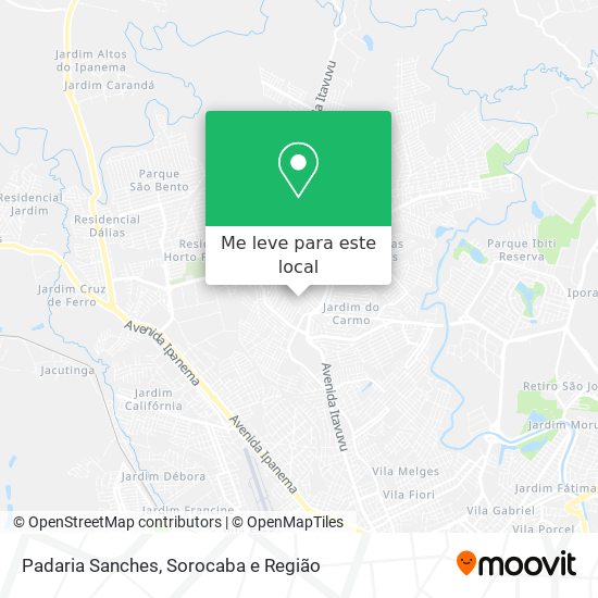 Padaria Sanches mapa