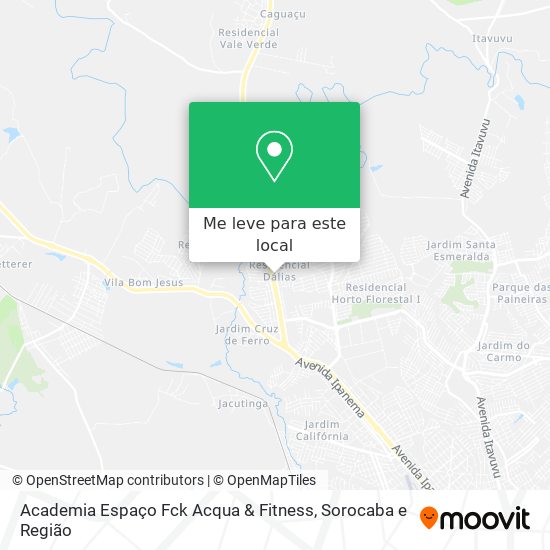 Academia Espaço Fck Acqua & Fitness mapa