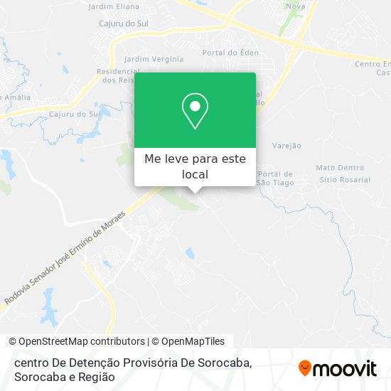 centro De Detenção Provisória De Sorocaba mapa