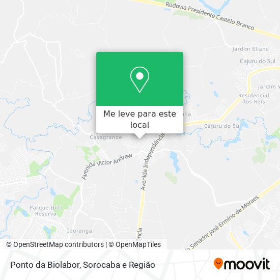 Ponto da Biolabor mapa