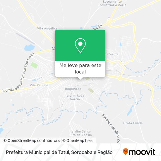 Prefeitura Municipal de Tatui mapa