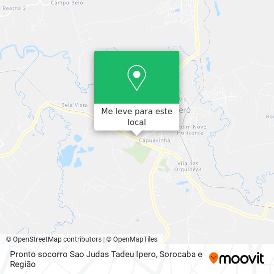 Pronto socorro Sao Judas Tadeu Ipero mapa