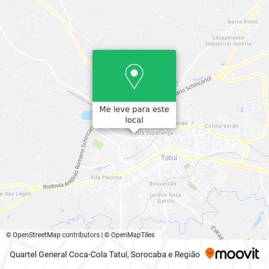 Quartel General Coca-Cola Tatuí mapa